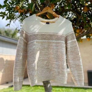 GAP Geometric Design Sweater - Tan